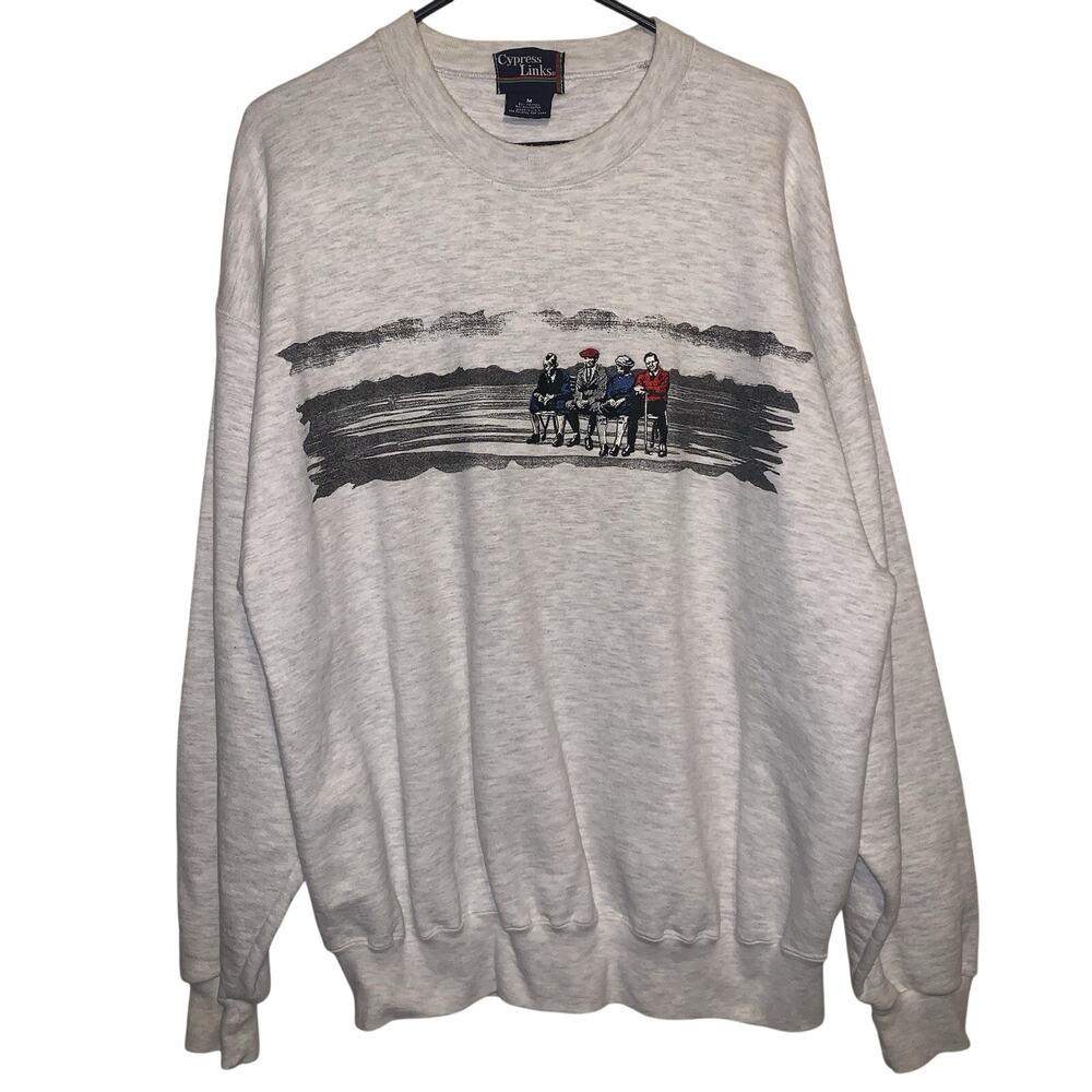 Vintage 90s Cypress Links Embroidered Golf Pullover Sweatshirt M USA